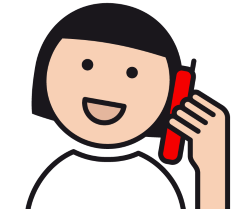 Piktogramm einer telefonierenden Frau.